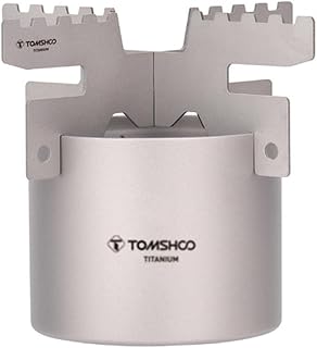 Fornalha de álcool, Moniss Mini Fogão a Álcool Leve Titânio Líquido Espírito Líquido Fogão Forno a Álcool com Suporte Cruzado para Camping Ao Ar Livre Mochila Caminhada