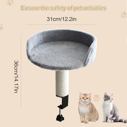 Hamac pour chat suspendu sur meuble pour éviter les poils sur le clavier