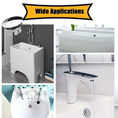 2 Stück Metall Überlauf Abdeckung, Waschbecken Überlauf Abdeckung, Anti-Aging Rostschutz Spülbecken Überlauf Abdeckung, für 22-24 mm/0,86-0,94 Zoll Durchmesser von Waschbecken