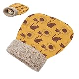 miaozhen Katzen-Schlafsack, Bett für Katzen und kleine Hunde, Honiggelb und Ziegelbraun, Katze, Sonnenblume, Kätzchen, Kuschelsack, Winter, weicher Plüsch, waschbar, Bolsa de Dormir para gato