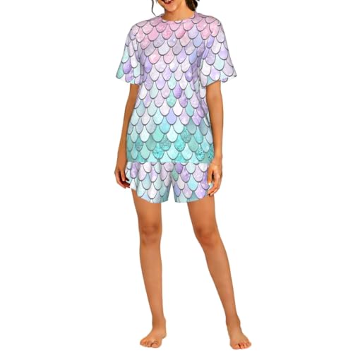Pyjama court sirène respirant et ultra confortable pour des nuits fraîches en été