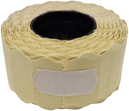 Swift 26 x 12 mm Price Gun Labels White 5 Rolls 5,000 Stickers CT4 Wavy Edge Pricemarking Tags Fits Many Pricing Labellers