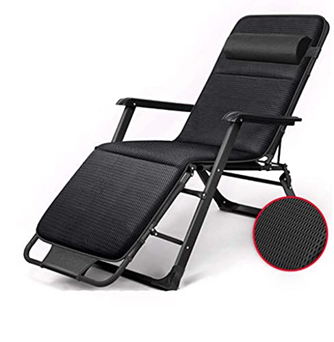 Tumbona de jardín Plegable reclinable Silla Cama Descanso del Almuerzo - Patio Jardín Trasero Camping Picnic Playa Asiento cómodo y Relajante Asiento Plegable al Aire Libre