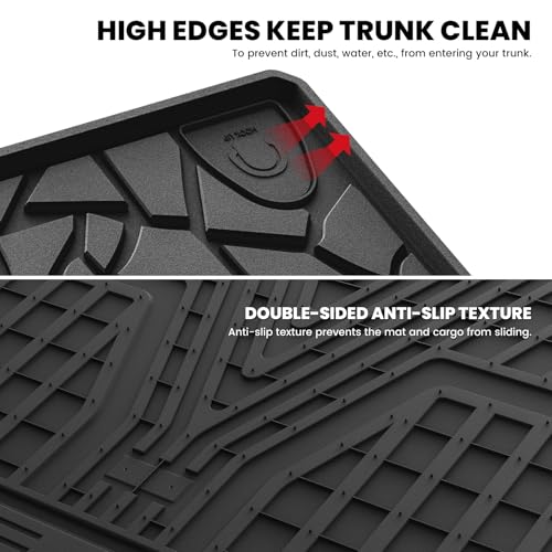 Image of LASFIT Cargo Mat for Ford Bronco 4-Door 2026 2025 2024 2023 2022 2021 | All Weather TPE Cargo Area Protector Custom Fit Full Coverage Trunk Liner Easy Clean Anti-Slip Not Fit Bronco Sport or 2 Door