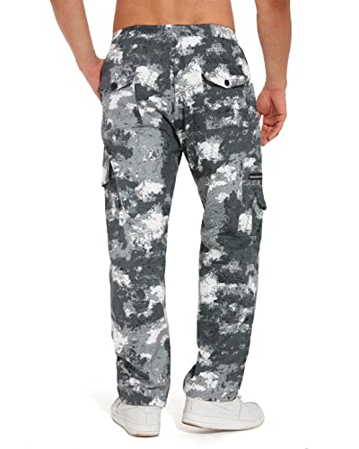 Thwei Mens Cargo Pants Casual Drawstring Athletic Jogger Sports Outdoor Trousers Camouflage Xl #TOP3