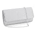 Produktbild Gabrine Damen Abend-Schultertasche Handtasche Clutch Glänzende Pailletten für Hochzeit Party (Silber)