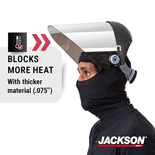 Jackson Safety Heat Resistant Face Shield Window - Gold, Aluminum, & Thermal Reflective - Polycarbonate, Anti-Scratch, High Heat (10"x20"x0.075")