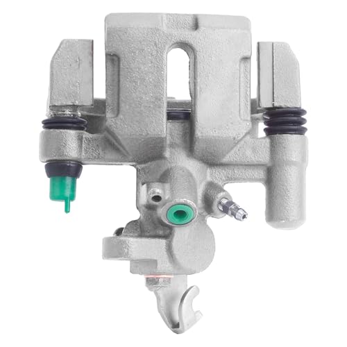 Image of Detroit Axle - Rear Right Brake Caliper for Ford 1991-1996 Escort | Mercury Tracer 1990-1993 Mazda 323 1990-1994 Protege, Passenger Side Disc Brake Caliper with Bracket Replacement