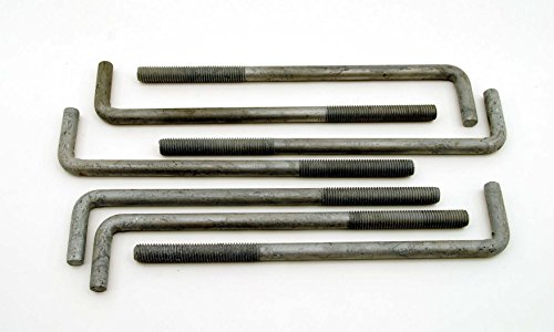 (10) Concrete Bent Anchor Bolts 5/8-11 x 12 Hot Galvanized