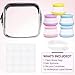 INSFIT Travel Containers for Toiletries, TSA Approved Silicone Cream Jars with Lids, BPA Free Travel Size Toiletries Leakproof Cruise Essentials for Cosmetic Cream Lotion