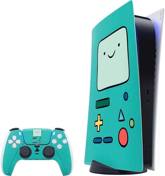 Skinit Decal Gaming Skin Compatible with PS5 Bundle - Officially Licensed Adult Swim Adventure Time BMO Design