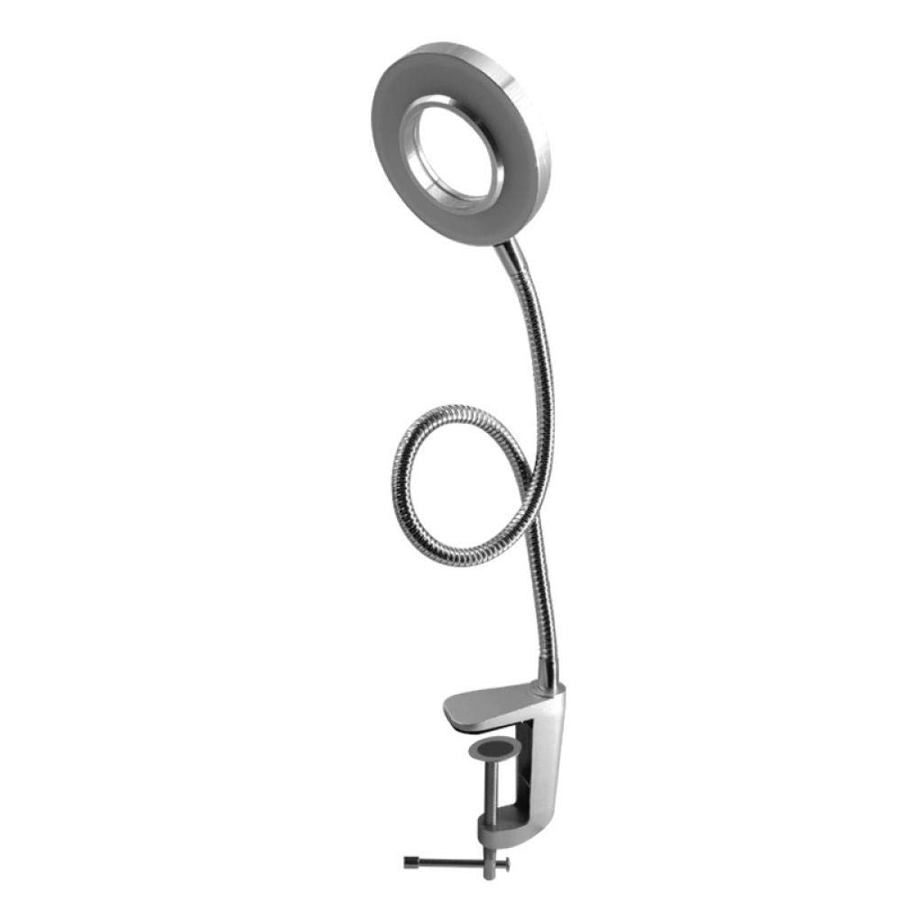 Luci A Clip Lampada Pinza Luce Da Lettura Luce Da Lettura Clip Lampada Da Scrivania In Argento Led, Lampada Luminosa Per La Protezione Degli Occhi, Lampada Dormitorio Del Comodino, Lampada Da Clip Per