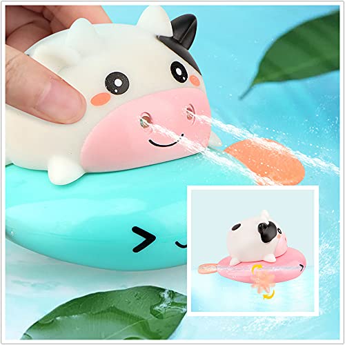 Bath Toy,Cute Animal Clockwork Bathtub Swimming Pool Toy,Baby Bath Toys for Toddlers 1-3, Boys & Girls Water Bath Toy Set,5 Pack - Thumbnail 6