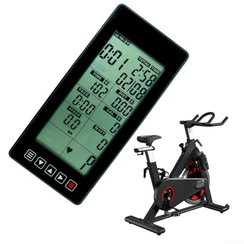 DAZZLEEX Moniteur de vélo d'appartement, compteur de vitesse, distance, calories avec écran LCD pour vélo stationnaire elliptique rameur