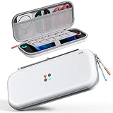 BJBT Switch 2 ケース スイッチ2ケース 収納バッグ 2025年モデル専用 Switch2対応 防塵 防水 耐衝撃 大容量 ゲームカード12枚収納が可能/カード/ドック/ケーブル 持ち運び便利 外出/旅行用 (ホワイト)