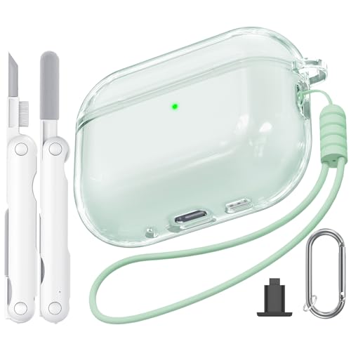 Joremx for AirPods Pro3 �P�[�X �N���A (2025) �ATPU�f��/�y��/�ϏՌ�/�����h�~/���C�����X�[�d�\�A�G�A�[�|�b�Y �v��3 �P�[�X �V���J�Q�����[�v & �J���r�i& �N���[�j���O�y���t��-���[�t�O���[��
