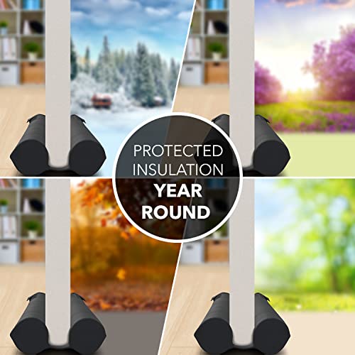 Easy To Install Under Door Draft Stopper - Thicker 2" Foam Strip Blocks 50% More Noise, Wind - Seal Bottom Of Doors 30" To 36" - Interior Front Door Sweep, Blocker, Soundproofing - Everlasting Comfort #TOP5