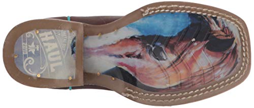 Tin Haul Shoes girls Cowboy Western Boot, Brown, 10 Little Kid US4