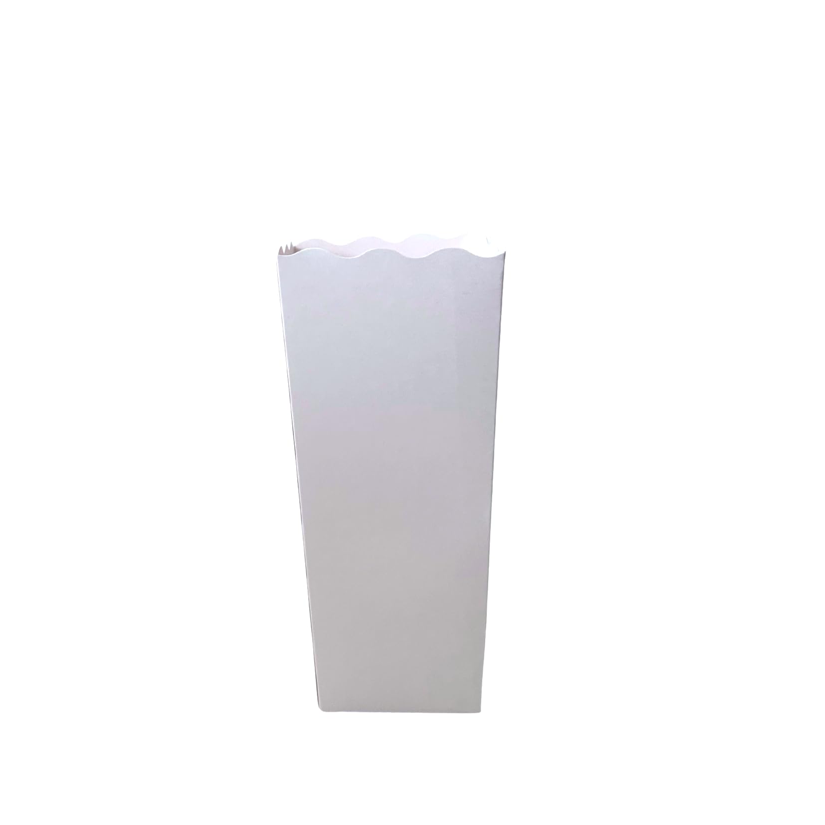 Paquete de 100 cajas de palomitas de maíz blancas, 7.75 pulgadas de alto, contenedor desechable de cartón para fiestas, noche de cine, aperitivos, decoraciones