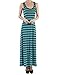 makeitmint Women's Line Stripe Sleeveless Racerback Maxi Dress