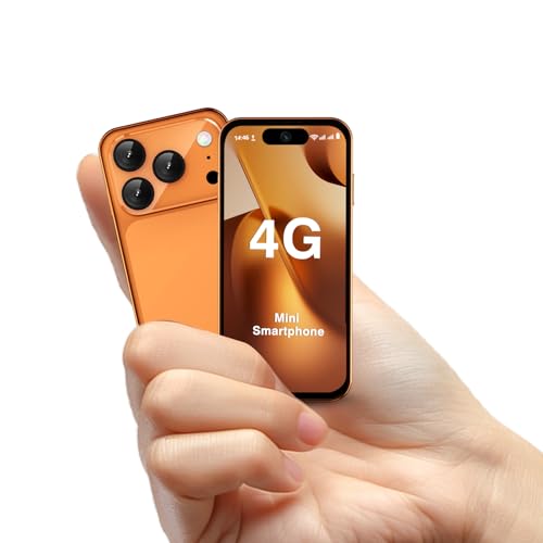 JoyZap Mini Smartphone 4G 4GB+64GB Dual SIM, Schermo da 3,88'', Android 12, per bambini arancione