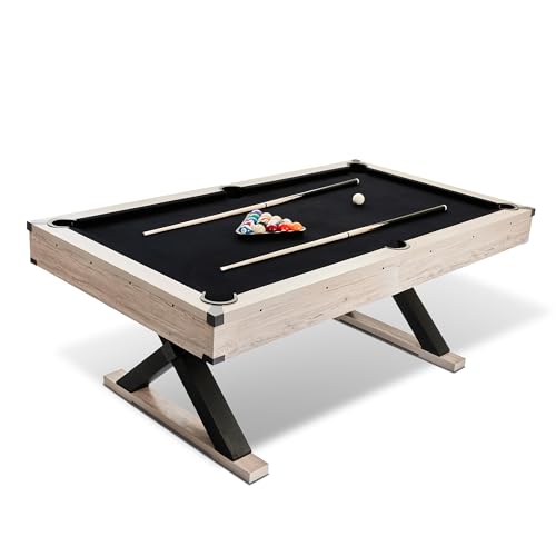 7ft Billiard Table Set with Cues, Balls, Chalk, Brush & Rack