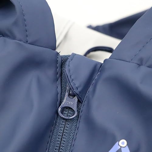 Toddler Boys Girls Hooded Cartoon Printed Rainproof Jacket Zip Reflective Stripe Rain Coat With Kids Umbrella4