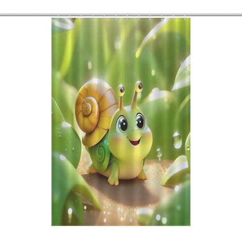 Rideau de douche textile escargots en polyester imperméable haut de gamme - 7