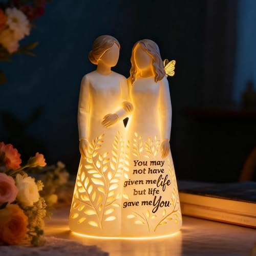 AlevaHive Mothers Day Birthday Gifts for Mother in Law, Mother in Law Figurine Light with Remote Control - Wedding Christmas Gift from Daughter in Law, Mom of The Groom Gifts (No Batteries Included)