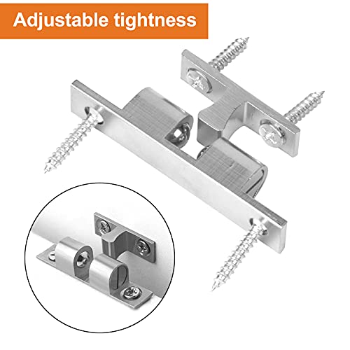 Chstarina 5 Stück Doppelkugelschnäpper Schrankverschluss Schrankschnäpper Türschnäpper Möbelschnäpper Schranktürschloss Tür Kugelschnäpper für Küche Schranktüren Möbeltür Schränke 50mm