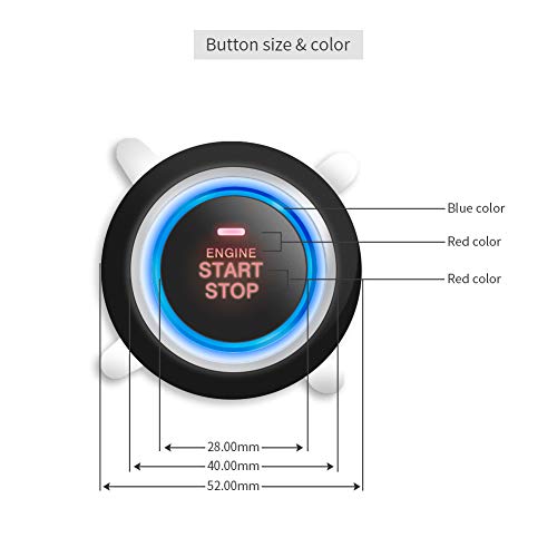 Easyguard Ec010-Sr Pke Car Alarm Remote Starter Keyless Start Push Start Button Keyless Entry Shock Warning Proximity Lock Unlock Dc12V #TOP5