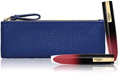 L’Oréal Paris Idea Regalo Donna, Pochette Labbra con Rossetto Liquido Brilliant Signature, 302 + 312