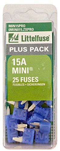 Littelfuse MIN15PRO MINI BP PRO Fast-Acting Automotive Blade Fuse - 25 Piece