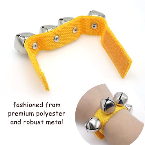 CashBeat Wrist Bells Set of 2, Adjustable Jingle Bells for Wrist/Ankle, Percussion Accessory for Dance, Fitness, Stage Performance(Apricot) - Thumbnail 6