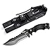 HX OUTDOORS - Fixed Blade Tactical Knives with Sheath,Tanto Blade Outdoor Survival Knife,Special Forces Tactical Knife,Ergonomics G10 Anti-skidding Handle (Trident)