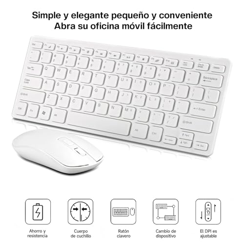 Teclados De Computadora, Personal Computer teclado y mouse inalambrico Marca Tucorresi (3)