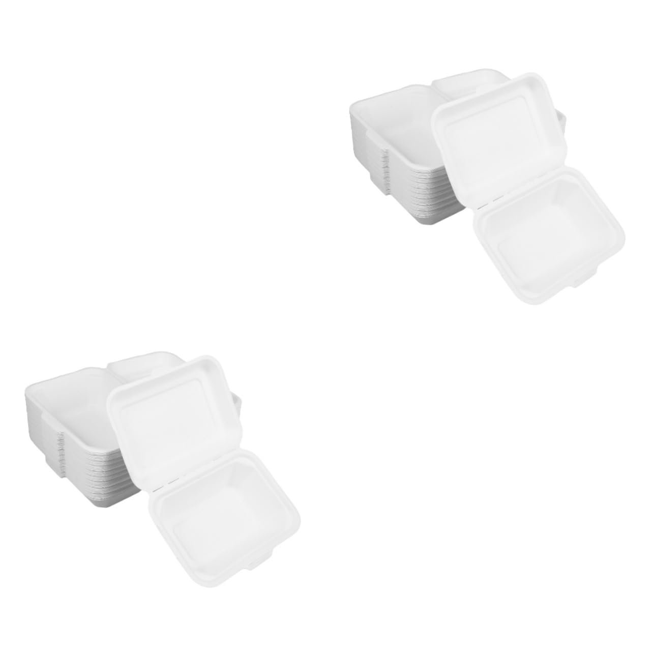 ULTECHNOVO 100pezzi Scatole Per Alimenti Biodegradabili Da Per Takeaway e Pranzo Per Cibi Grassi e Cake Packaging Pratici e Facili Da Trasportare