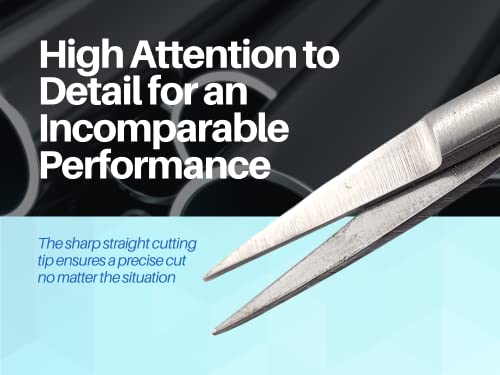 5.5 Castroviejo Scissors Straight Set Of 3 Micro Thread Cutting Embroidery/Extra Sharp Squeeze Scissors For Ent Eye Skin Dental And Veterinary Surgeon/Spring Action Micro Scissors For Art And Craft #TOP1