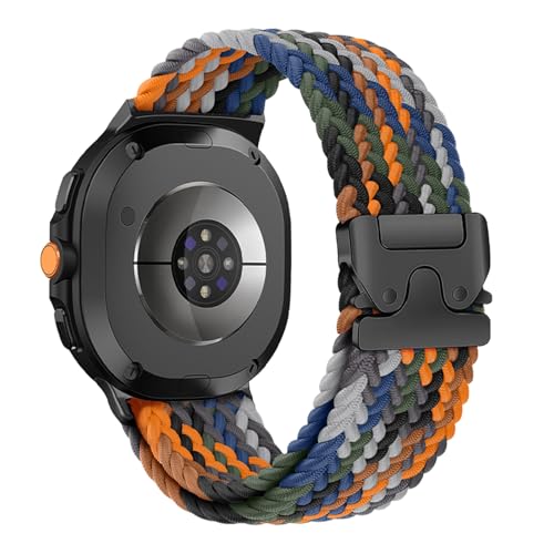#VerdientProvisionen<br>Nylon Armband für Samsung Galaxy Watch 8 40mm 44mm/Galaxy 8 Classic 46mm 2025 Sport Geflochtenes Uhrenarmbänder für Samsung Galaxy Watch 8 40mm 44mm/Galaxy 8 Classic 46mm 2025 Regenbogen