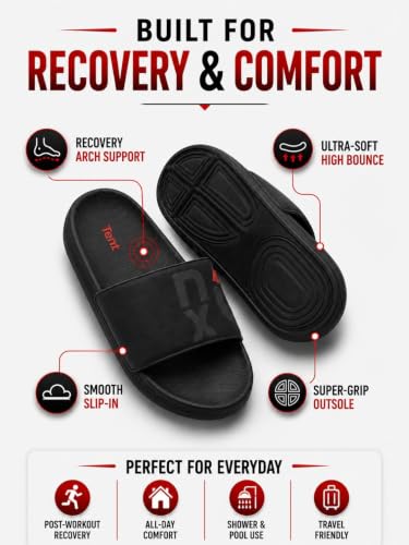 Image of Unisex Reset Slides Lightweight Cushioned Slip-On | Anti-Slip Sole | ComfortableTravel and Lounge & Casual Slides