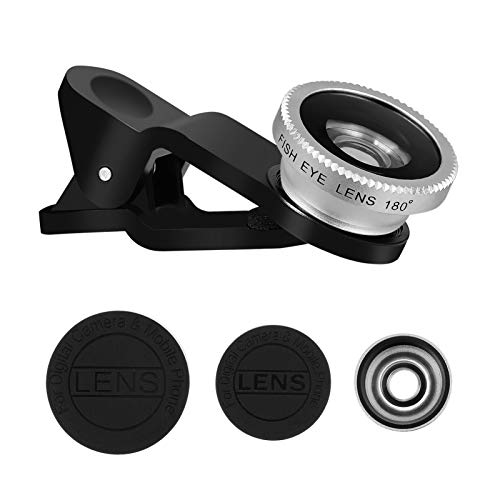 Obiettivo Per Smartphone Kit Lenti Grandangolare Macro e Fisheye Compatibile Con Fotocamere Singole e Scatti Straordinari Ovunque