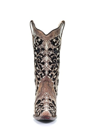 Corral A3569 Floral Embroidered Glitter Inlay And Studs Boots (7) #TOP5