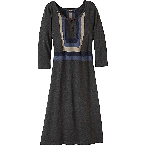 prAna Vestido feminino Yarrah, pequeno, carvão