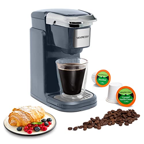 Mixpresso Single Cup Coffee Brewer - Quick Brew, One Touch Function, 12oz One Cup Grey Coffee Maker by Mixpresso - Used condition - US$26.35