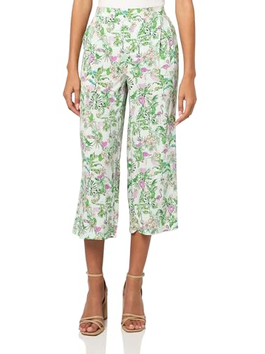 Stella Parker Women's Wide Leg Capri Lightweight Cropped Pants for Casual, Travel & Resort Wear