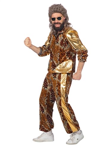 WILBERS & WILBERS 5074-XXL-60/62 Tainingsanzug Leopard, Herren, Braun, XXL