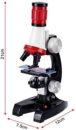 HONPHIER Microscope for Children Kids Microscope 100x 400x 1200x Magnification Microscope Kit with LED Kids Toys