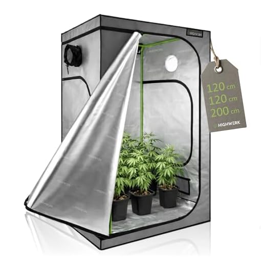 Melko Growbox 120x120x200cm Growschrank Indoor Grower Growzelt Zuchtzelte Grow Tent Zuchtschrank Pflanzenzucht Ganzjährige Pflanze, Lichtdicht und Wasserdicht 17 HIGHWERK Growzelt 120 x 120 x 200 cm | MyHomeGrow Grow Tent, Grau | Indoor Grow Tent für Pflanzenzucht | Growbox, Homegrow, Growschrank | Zuchtzelt, Pflanzenzelt, Anzuchtzelt, Gewächshaus Indoor