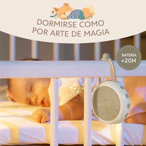Miniatura 3 de Sweety Fox Máquina Ruido Blanco Bebe - Blanco - Canción De Cuna Bebé, Luz Nocturna Y Musica Para Dormir, 15 Sonidos, Recargable Por Usb