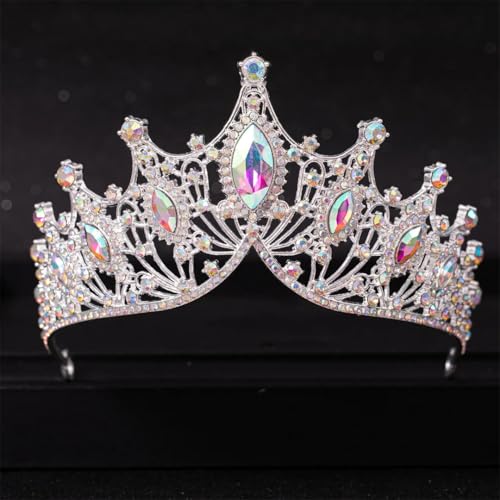 Women Summer Stylish Crystal Hair Band Crown Silver1